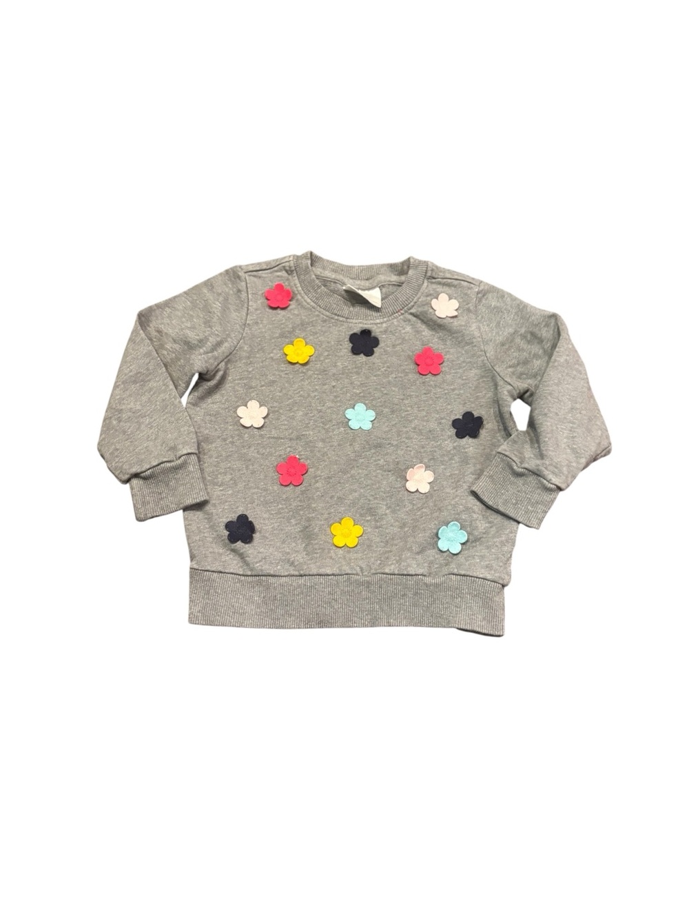 Hanna Andersson size 4 Grey Floral Applique Sweatshirt